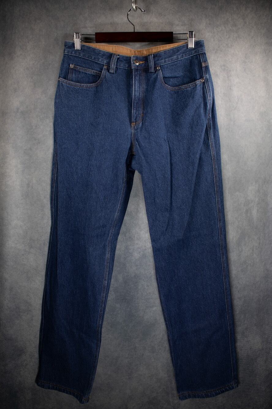 Duluth Trading Co Mens Dark Wash Denim Jeans Size 33x34 Straight Leg NWOT